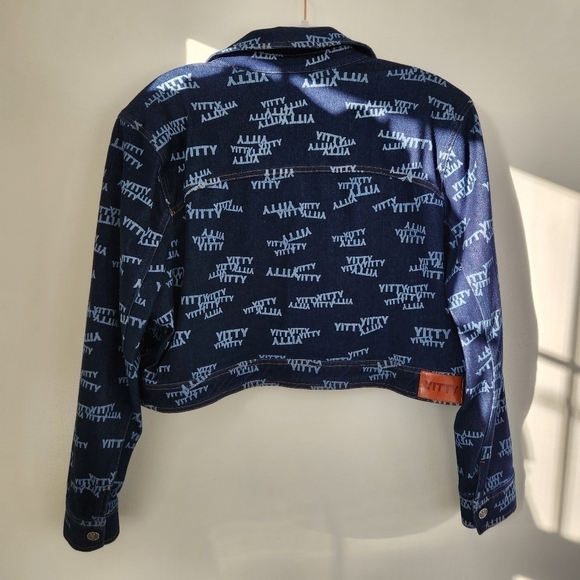 Yitty Denim is Served Crop Jean Jacket Size 1X XXL - Picture 7 of 8